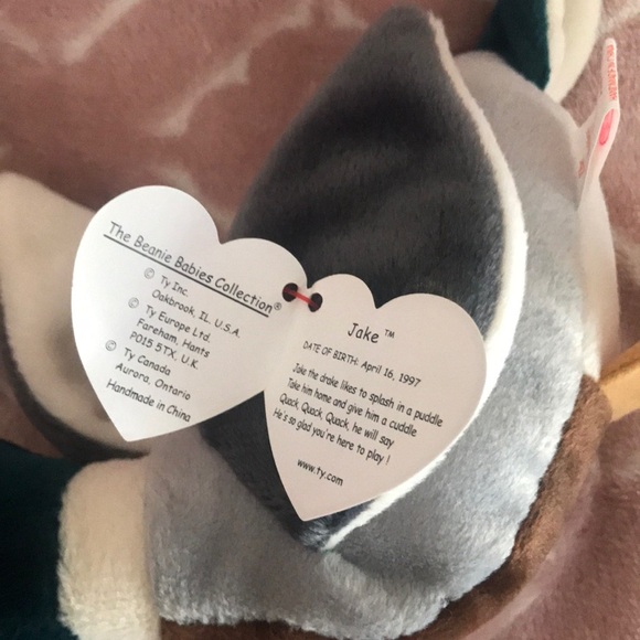 Retired 1998 Ty Beanie Jake Collectors Duck - Picture 5 of 6